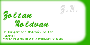 zoltan moldvan business card